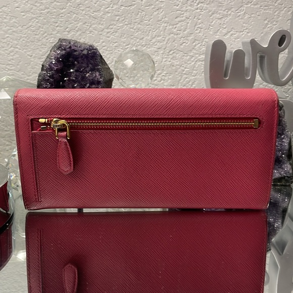 EUC, Auth PRADA MILANO Saffiano Leather Wallet w/Chain for Satchel  use - Picture 10 of 17